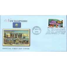 #3589 Greetings From New Hampshire Fleetwood FDC