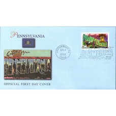 #3598 Greetings From Pennsylvania Fleetwood FDC