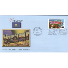 #3605 Greetings From Vermont Fleetwood FDC