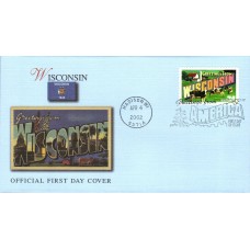 #3609 Greetings From Wisconsin Fleetwood FDC