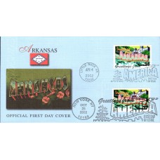 #3699 Greetings From Arkansas Dual Fleetwood FDC