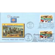 #3703 Greetings From Delaware Dual Fleetwood FDC