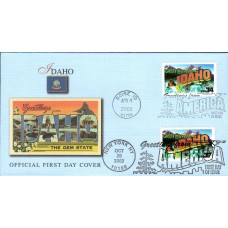 #3707 Greetings From Idaho Dual Fleetwood FDC