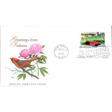 #3709 Greetings From Indiana Fleetwood FDC