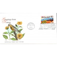 #3711 Greetings From Kansas Fleetwood FDC