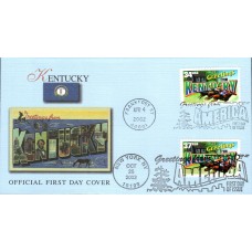 #3712 Greetings From Kentucky Dual Fleetwood FDC