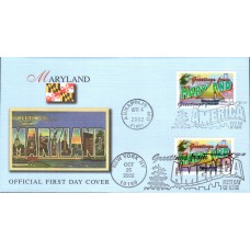 #3715 Greetings From Maryland Dual Fleetwood FDC