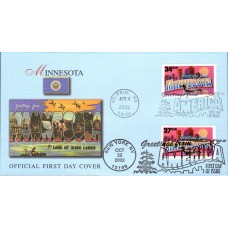 #3718 Greetings From Minnesota Dual Fleetwood FDC