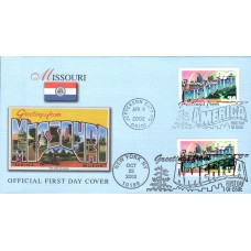 #3720 Greetings From Missouri Dual Fleetwood FDC