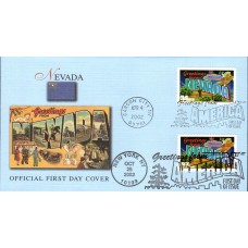 #3723 Greetings From Nevada Dual Fleetwood FDC