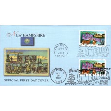 #3724 Greetings From New Hampshire Dual Fleetwood FDC