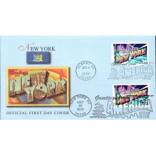 #3727 Greetings From New York Dual Fleetwood FDC