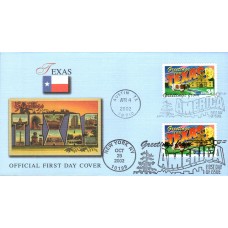 #3738 Greetings From Texas Dual Fleetwood FDC