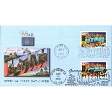 #3739 Greetings From Utah Dual Fleetwood FDC