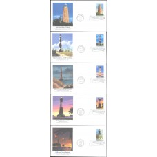 #3787-91 Southeastern Lighthouses Fleetwood FDC Set