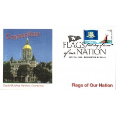 #4281 FOON: Connecticut Flag Fleetwood FDC