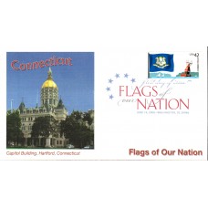 #4281 FOON: Connecticut Flag Fleetwood FDC