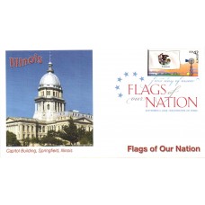 #4289 FOON: Illinois Flag Fleetwood FDC