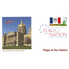 #4291 FOON: Iowa Flag Fleetwood FDC