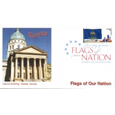 #4292 FOON: Kansas Flag Fleetwood FDC