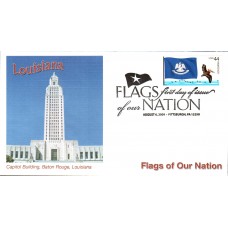 #4294 FOON: Louisiana Flag Fleetwood FDC