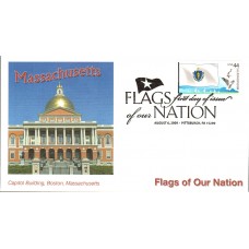 #4297 FOON: Massachusetts Flag Fleetwood FDC