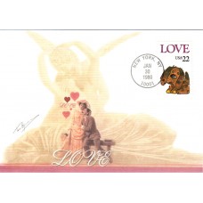 #2202 LOVE - Puppy Maxi FDC