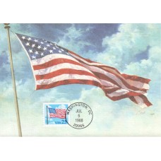 #2285A Flag and Clouds Maxi FDC