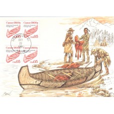 #2454 Canoe 1800s Maxi FDC