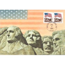 #2523A Flag over Mt. Rushmore Maxi FDC