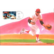 #2619 Olympic Baseball Maxi FDC