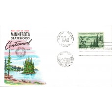 #1106 Minnesota Statehood Fluegel FDC