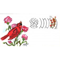 #1987 Ohio Birds - Flowers Fox FDC