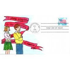 #2278 Flag and Clouds Fox FDC