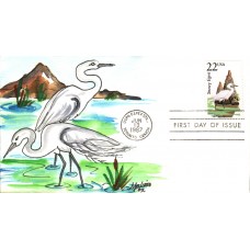 #2321 Snowy Egret Fox FDC