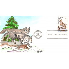 #2322 Gray Wolf Fox FDC