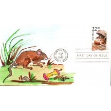 #2324 Deer Mouse Fox FDC