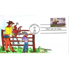 #2401 Montana Statehood Fox FDC