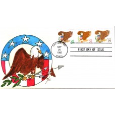 #2595-97 Eagle and Shield Fox FDC