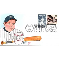 #3184a Babe Ruth Combo Fox FDC