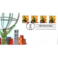 #3520 Atlas Statue Fox FDC