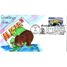 #3562 Greetings From Alaska Fox FDC