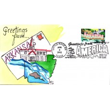 #3564 Greetings From Arkansas Fox FDC