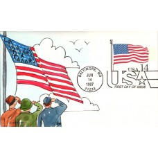 #UX117 US Flag Fox FDC