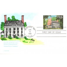 #UX148 Isaac Royall House Fox FDC