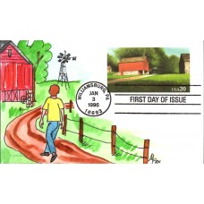 #UX198 Red Barn Fox FDC