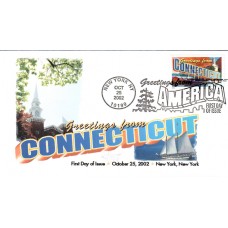 #3702 Greetings From Connecticut FPMG FDC