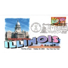 #3708 Greetings From Illinois FPMG FDC