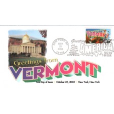 #3740 Greetings From Vermont FPMG FDC