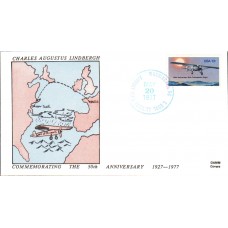 #1710 Lindbergh's Flight Dual First Gamm FDC